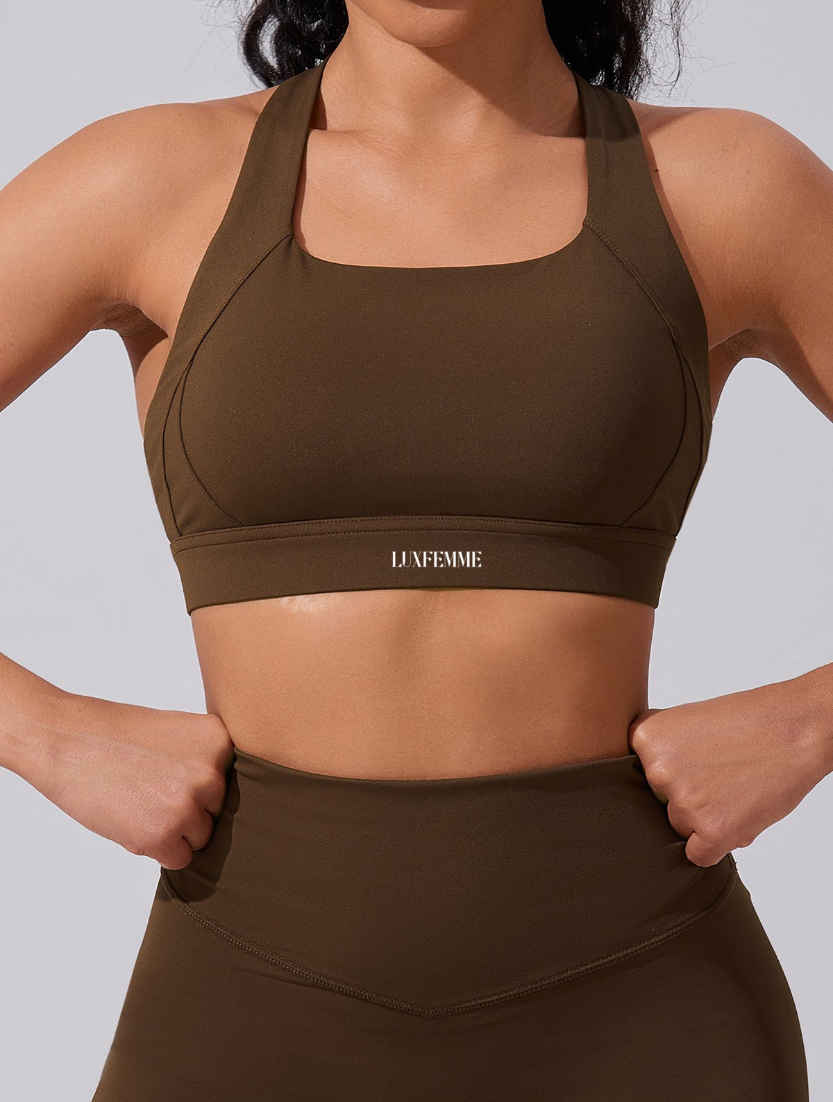 Glow Motion - Top deportivo de tirantes anchos con escote redondo