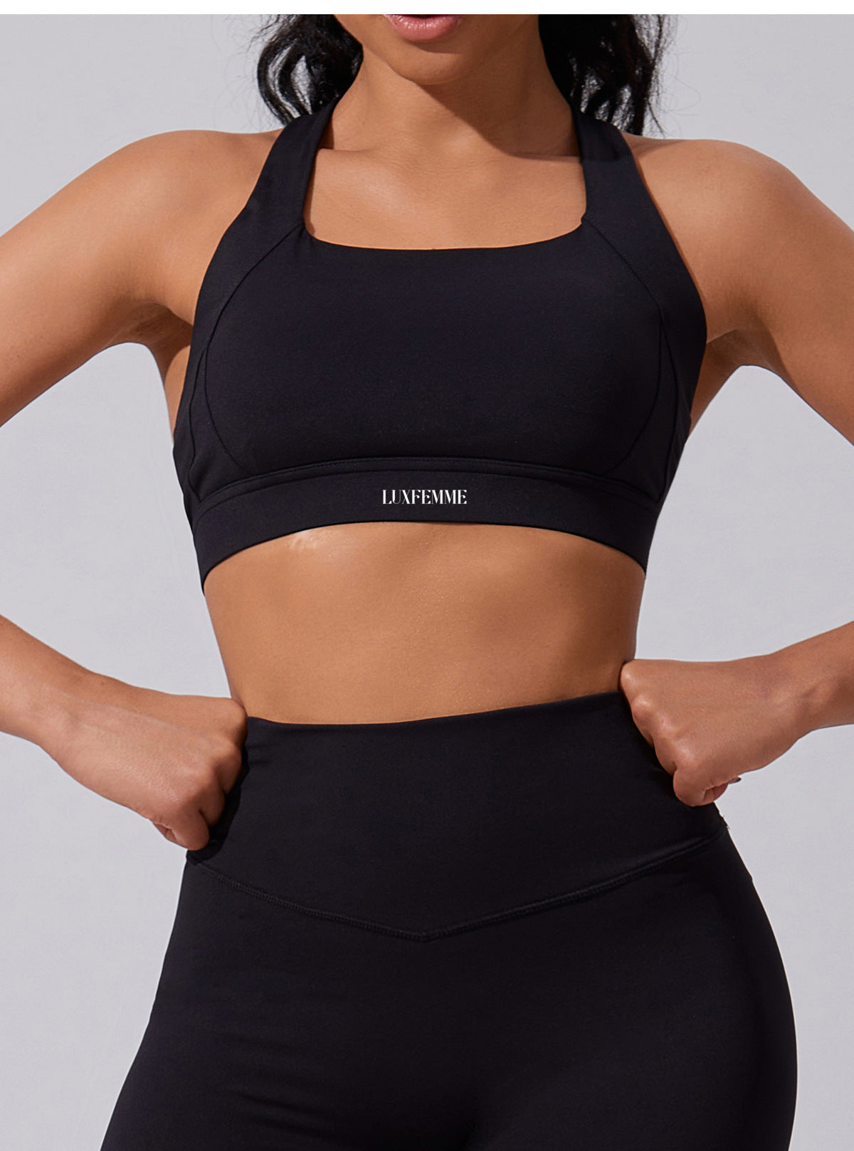 Glow Motion - Top deportivo de tirantes anchos con escote redondo