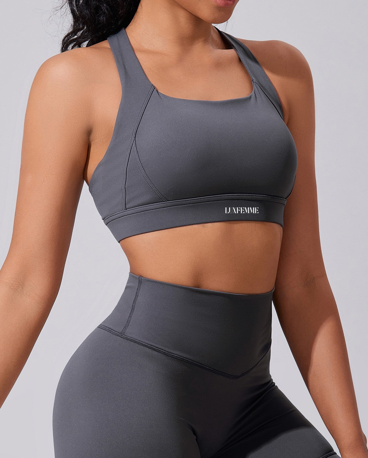 Glow Motion - Top deportivo de tirantes anchos con escote redondo