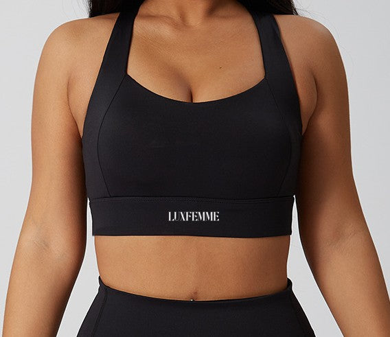 Halo - Top deportivo con espalda tipo nadadora y abertura central