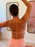 Top Rosa tirante fino y frunce central - Hot Summer Capsule
