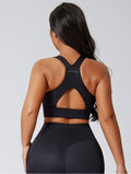 Halo - Top deportivo con espalda tipo nadadora y abertura central